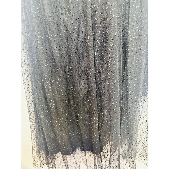 MAC DUGGAL Black One Shoulder Embellished Tulle Mini Party Formal Gown Dress 4 - Picture 6 of 16